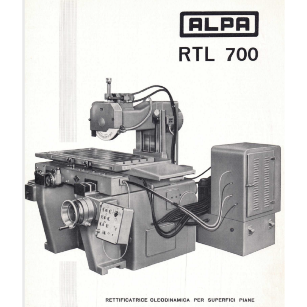 Manuale Rettificatrice Alpa Rtl E Rtl Work Mak Accessori